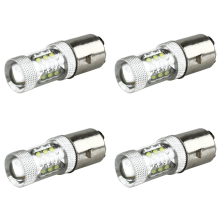 4X 80W BA20D H6 White 16 LED Motorcycle MotorBike/Moped/ATV Headlight