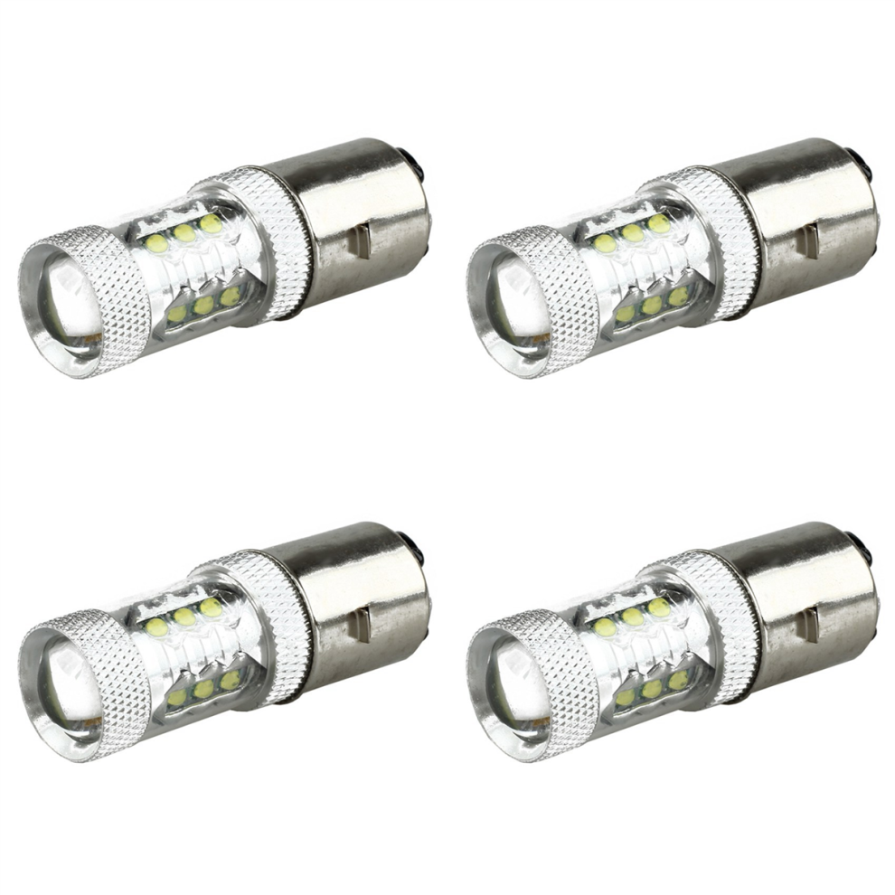 4X 80W Ba20d H6 16 Led Motorcycle Motorbike/Moped/Atv Headlight White 4854049536084