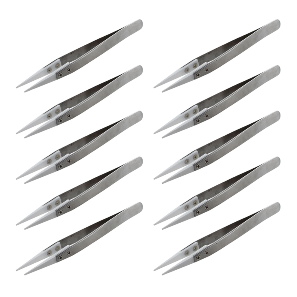 Torribaly 10X Ceramic Tweezers - Heat Resistant Pointed Tip
