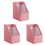 3X Kraft Paper Magazine Rack Bookend Μεγάλη Βάση Βιβλίου Βάση Αρχείου Fold 1
