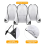 50 Pcs Sublimation Drawstring Bags Bulk White Blank Backpacks Reusable 4
