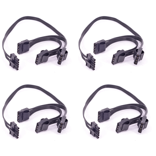 Câble d'alimentation 4X 5 broches 1 à 3 périphériques 4 broches Molex IDE 5P PSU pour 1
