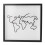 29CM White Shadow Box Map Frame with Ticket & Postcard Slot Display 3