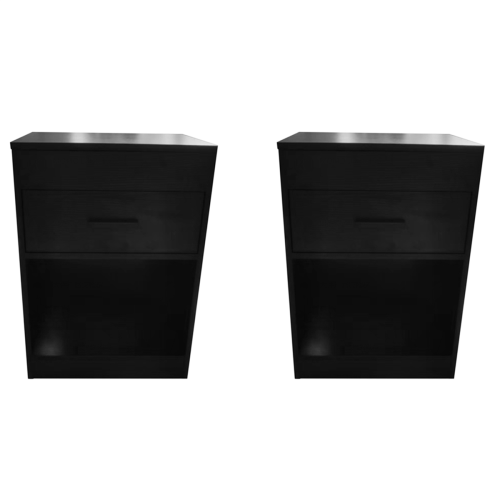 2X Κομοδίνο με Σταθμό Φόρτισης και Φώτα LED, Μυστικό Συρτάρι Desi 1