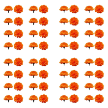 Marigold Flower Heads Bulk, 500Pcs for Garlands Crafts, Silk Fake Flow
