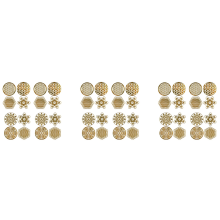48Pcs/Set Metal Energy Decor Sticker Flower of Life Children's Day Gif