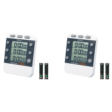 2X Digital Dual Kitchen Timer, 3 Channels Count UP/Down Triple Cooking