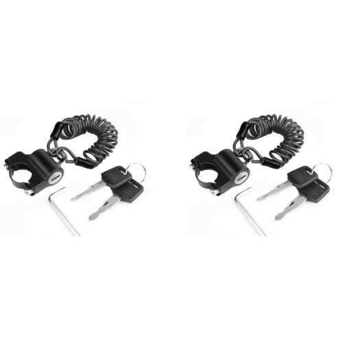 2X Lucchetto a codice per casco da bicicletta, moto, auto elettrica, portatile 1