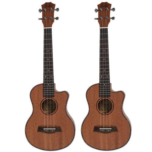 2X Ακουστική Κιθάρα Tenor Ukulele 26 ιντσών 4 χορδών, Ξύλινη, Μαόνι 1