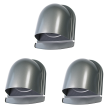 3pcs 4Inch 100mm Waterproof Stainless Steel Vent Hood Anti-Corrosion E