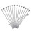 Lot de 45 pics à cocktail réutilisables en acier inoxydable de 10 cm 4