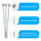 Lot de 45 pics à cocktail réutilisables en acier inoxydable de 10 cm 8