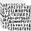 1440 Pieces 20 Sheets Self-Adhesive Vinyl Sticker, Alphabet Letter Num 3