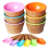 30Pcs Eis Schüssel Set Verschiedene Farbe Löffel Geschirr Kinder Warenkorb 4