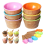 30Pcs Eis Schüssel Set Verschiedene Farbe Löffel Geschirr Kinder Warenkorb 6