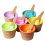 30Pcs Eis Schüssel Set Verschiedene Farbe Löffel Geschirr Kinder Warenkorb 8