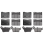 12x Motorcycle Front and Rear Brake Pads Sets for MaxSym 400I 2011-202 4