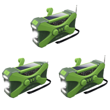3X 10000MAh Emergency Radio, Solar Hand Crank Portable Radio with Phon
