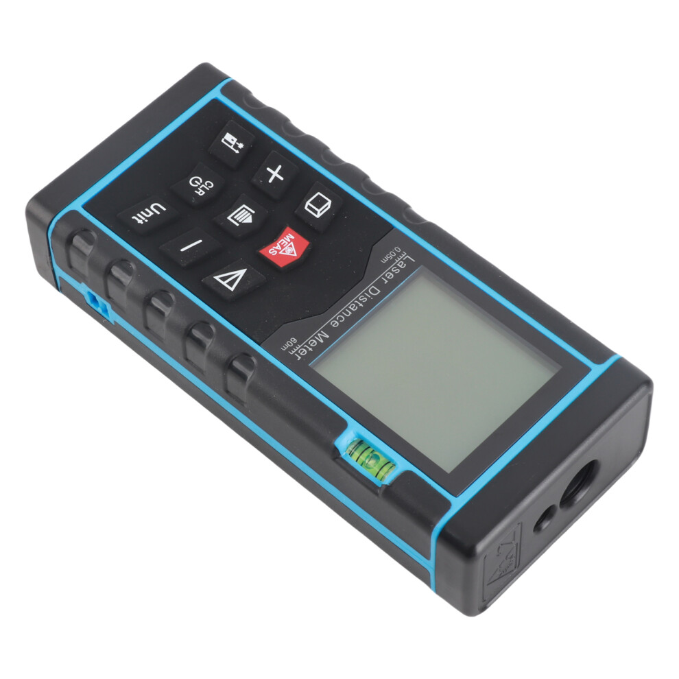 Distance Meter with Bubble Level, Pythagorean, Backlit LCD, 12x5.5x2.8cm-image-OPC-PJDJ5JH-NEW