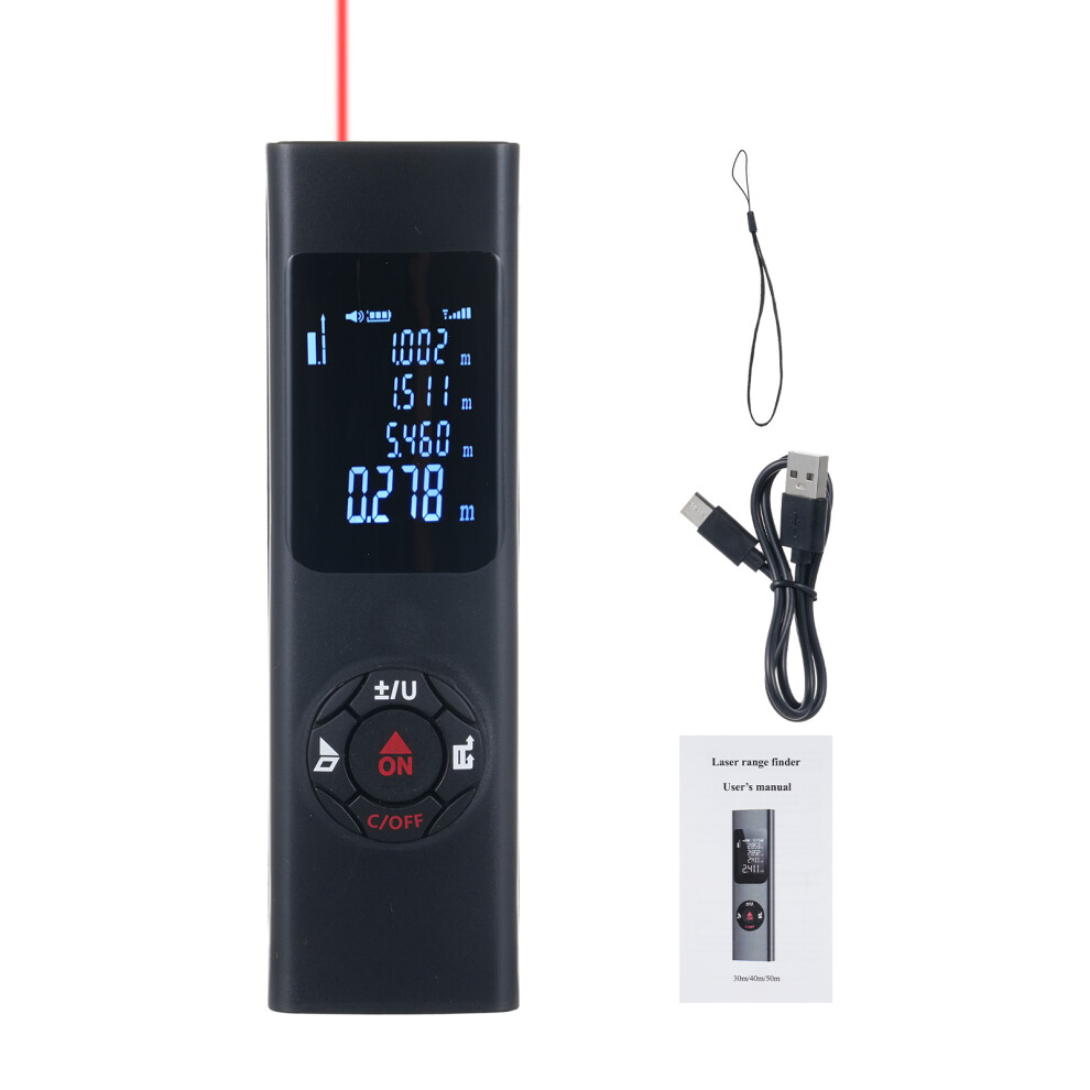 Mini Laser Distance Meter 0.05-30M Waterproof Abs Laser Measure With Backlit Display 7901335144755