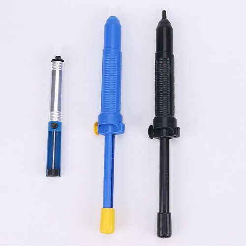 Desoldering Suction Device, Manual Solder Desoldering Pump, High-Temperature Resistant, Large Blue Model Ex 2