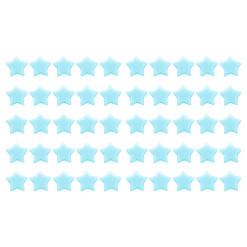 50 pezzi di perline a stella, 10x4mm, foro da 1.5mm, assortite 1