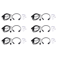 6X Throat Microphone Vibration Headset Earpiece for Two Way Radio Uv-5