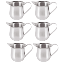 Συσκευασία 6 κανατών αφρού εσπρέσο Bell Creamer 3Oz από ανοξείδωτο ατσάλι