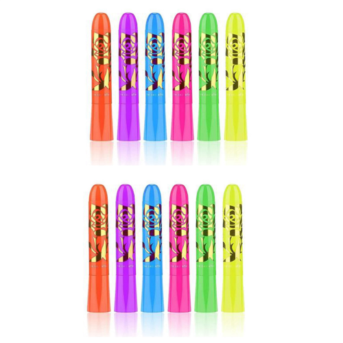 Lot de 12 bâtons de peinture pour le visage et le corps phosphorescents 1