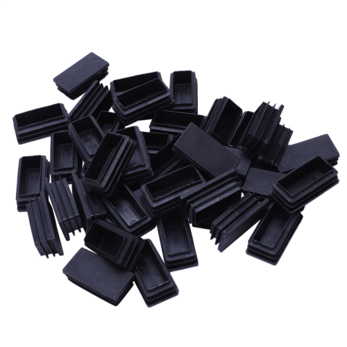 Inserti per tubi con tappo terminale in plastica 25 mm x 50 mm, 240 pezzi, neri 2