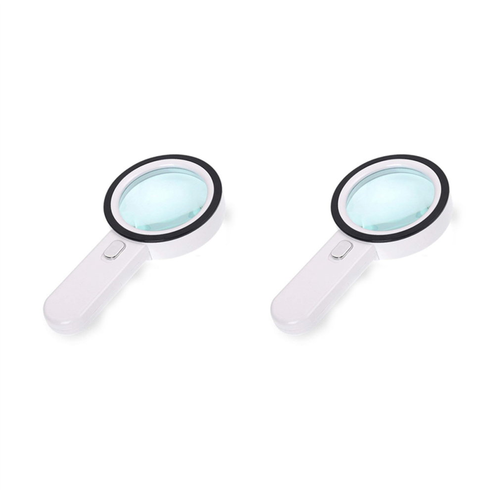 Torribaly Light 2Pcs Magnifying Glass 20X, Large Magnifier With Led Illuminated