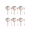 6X Kinderpercussie Lollipop Drum, 6 inch 2