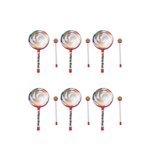6X Kinderpercussie Lollipop Drum, 6 inch 1