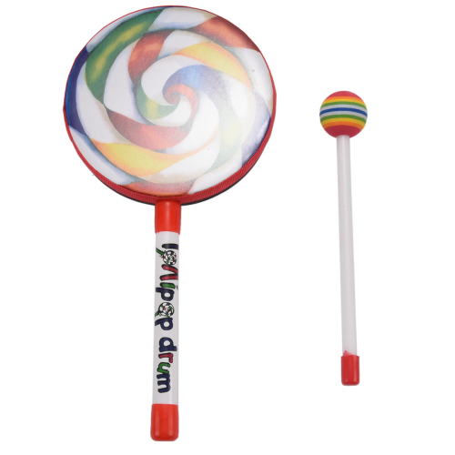 6X Kinderpercussie Lollipop Drum, 6 inch 2