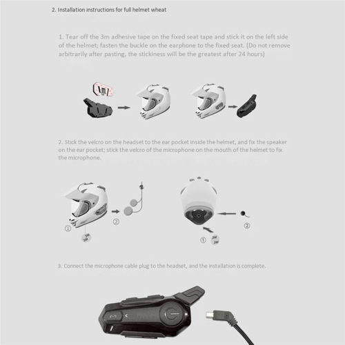 5X Motorfiets Bluetooth Headset Intercom Interconnectie Buitenritten 1