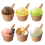 18Pcs Eis Schüssel Set Verschiedene Farbe Löffel Geschirr Kinder Warenkorb 9