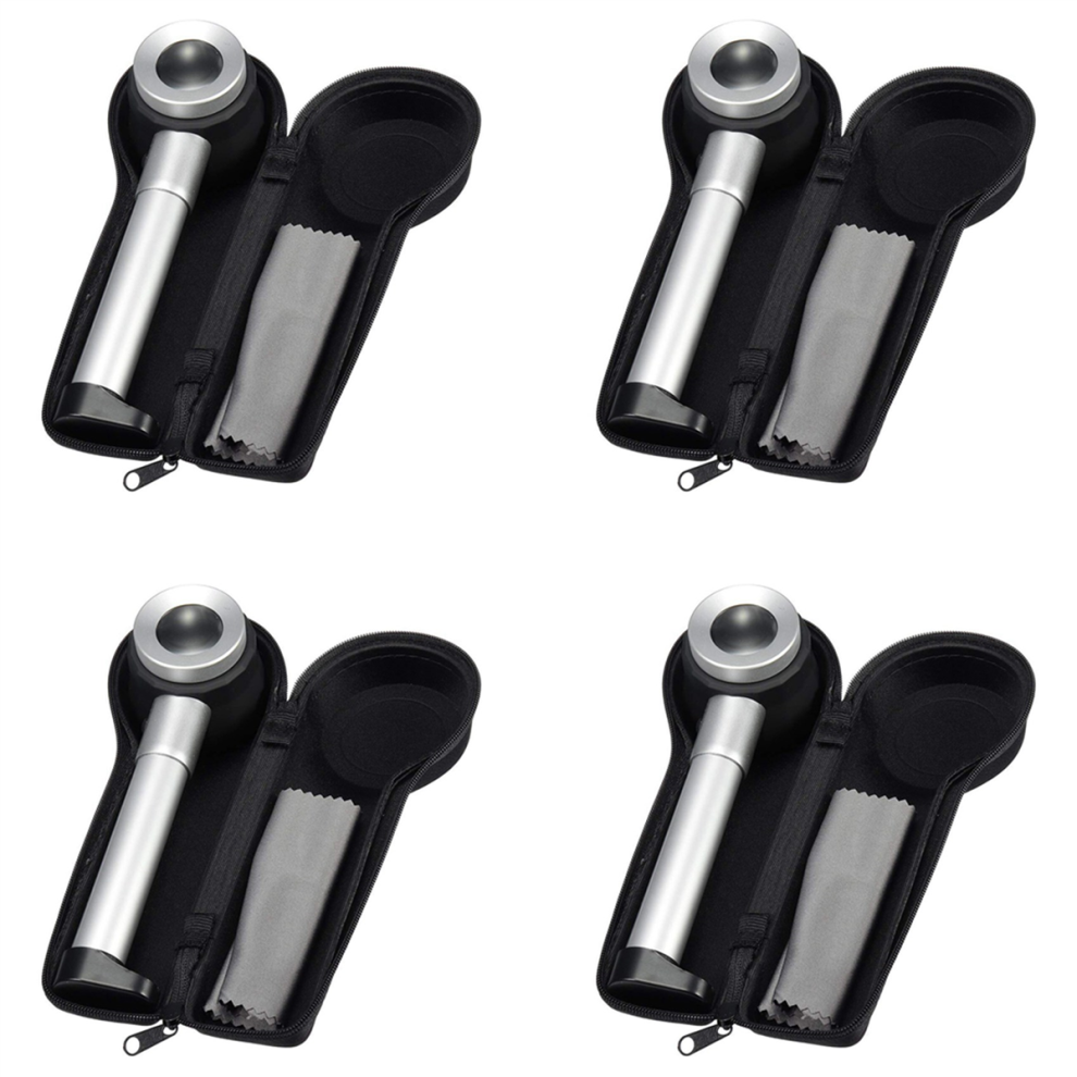 Torribaly 4Pcs Handheld 45X Folding Linen Tester Metal Magnifiers Cloth Thread C