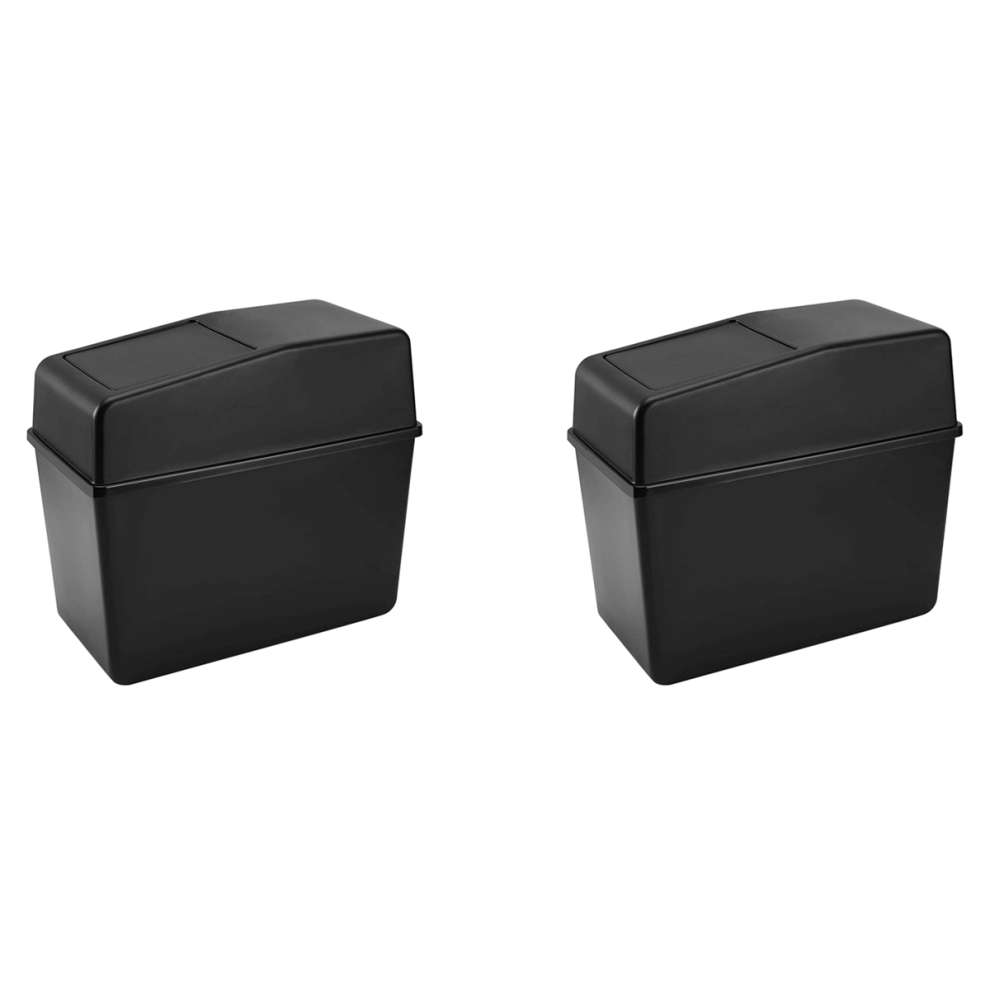 2X Car Trash Can With Lid Vehicle Garbage Organizer Large Wastebasket 4851780696091