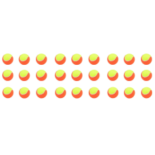 27 stuks elastische zachte strandtennisballen van hoge kwaliteit, trainingssport R