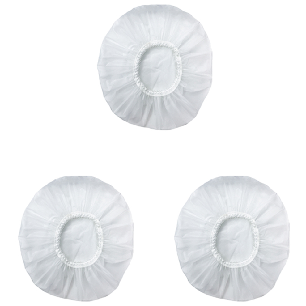 Torribaly 3Pcs Household Waterproof Shower Cap, Swimming Hotel Elastic Cap Hair
