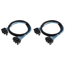 2X SAS-kabel Hoge snelheid 6 Gbps 4 poorten/set Kwaliteit voor server 0,5 meter