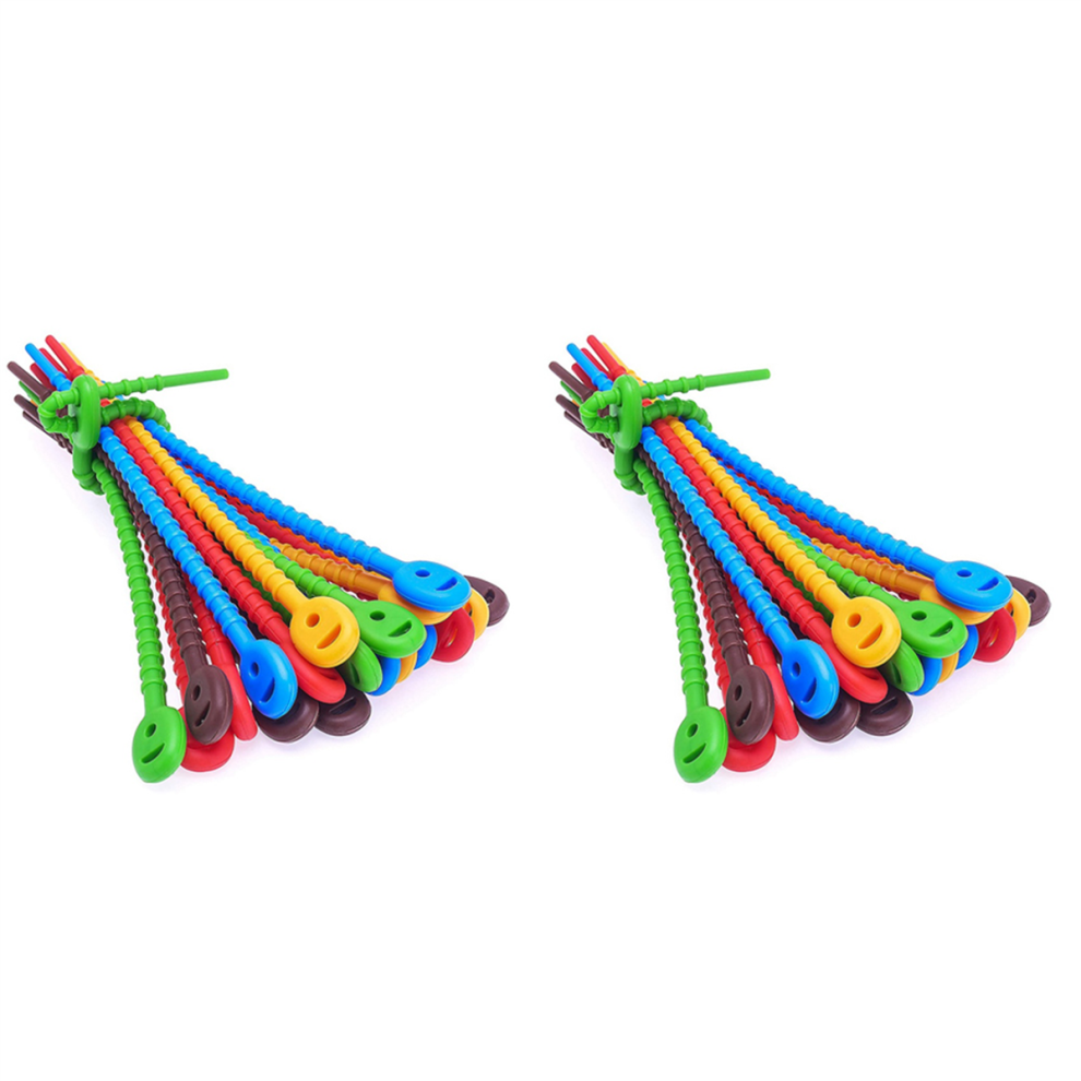40 Pcs Silicone Cable Ties, Zip Bag Seal Clips, Bread Rubber Twist T 4851780698330