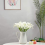 40 Pcs Artificial White Calla Lily Flowers with Soft Latex Materials f 8