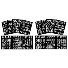 16 Sheets Self-Adhesive Vinyl Letters Numbers Kit, Mailbox Sticker for