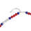Collana e bracciale baseball Blu scuro/Rosso60cm/23.6in 8