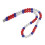 Baseball-Halskette 61 Perlen 60 cm bunt 15