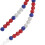 Collier de baseball 49 perles 50cm/19.7in Multicolore 3
