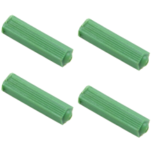 2000 stuks groene metselwerkschroefbevestigingspluggen voor muurankers 6 mm x 27 mm