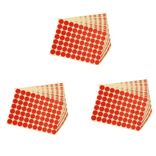 3 Set 19mm Circles Round Code Stickers Self Adhesive Sticky Labels Red 2
