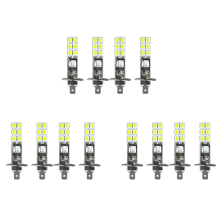 Kit de 12 ampoules de phares LED H1 6000K Super White 80W pour feux de brouillard et de conduite